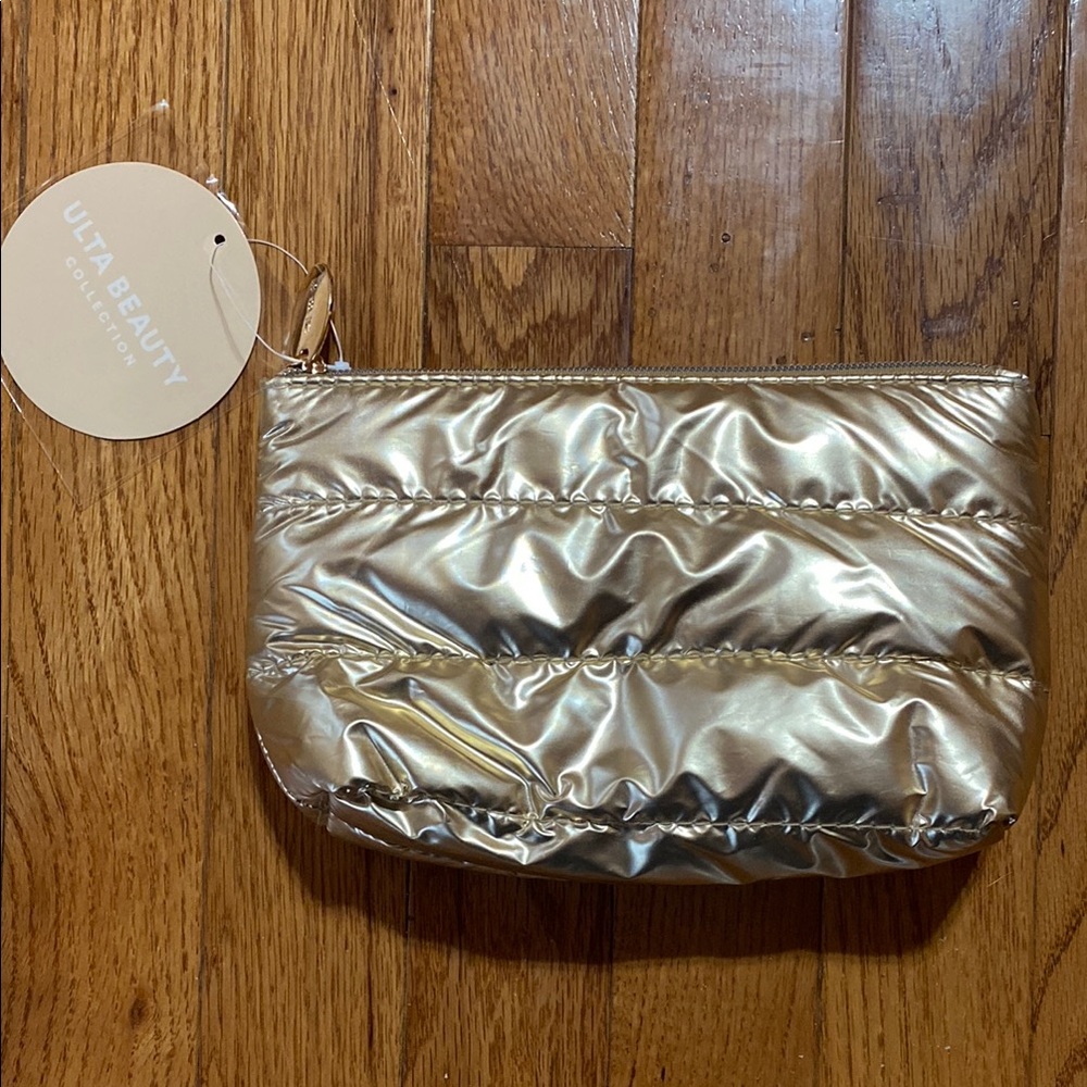 Ulta Beauty Metallic Gold Makeup Bag